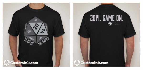 Year of the Gamer pre-order shirt - gray on black