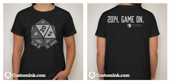 Year of the Gamer pre-order shirt - ladies - gray on black